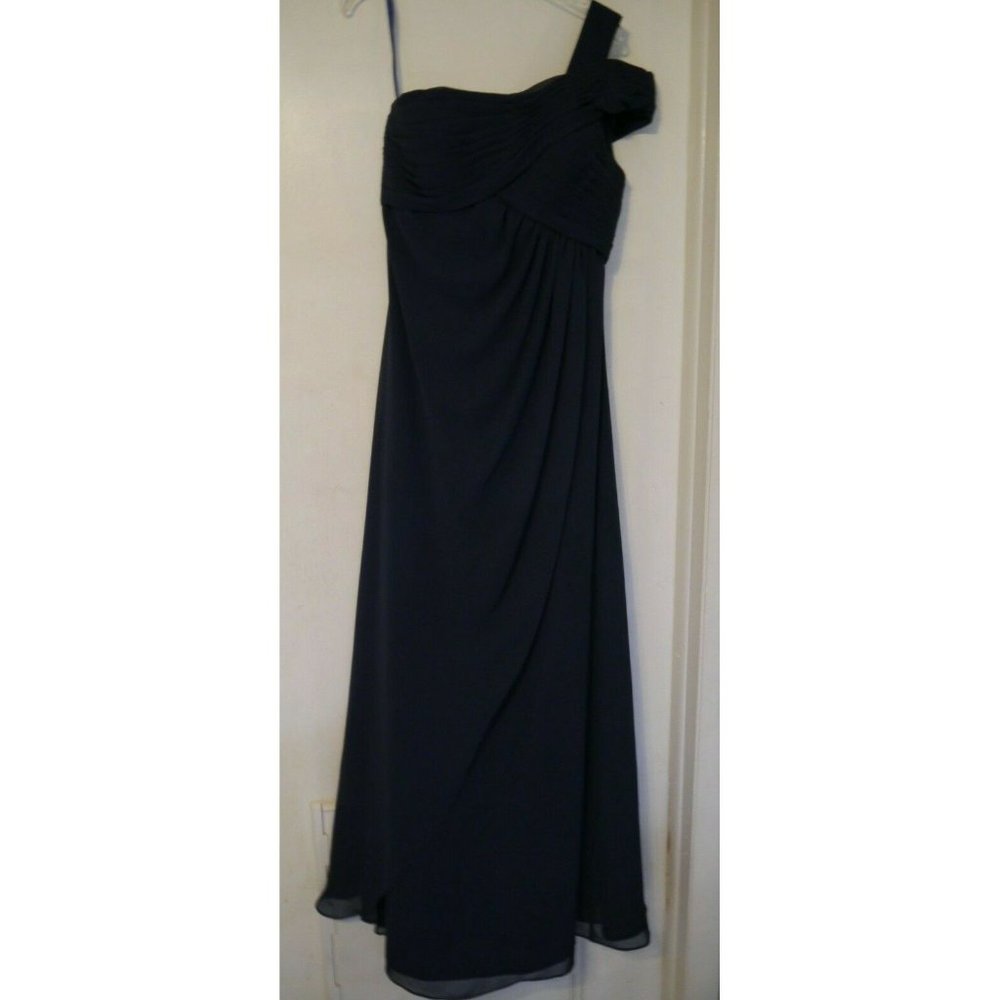 MoriLee by Madeline Gardner one shoulder double strap prom/formal dress Sz 8